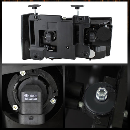 xTune GMC Yukon 92-93 Crystal Headlights w/ Corner & Bumper Smoke HD-JH-GMCCK88-AM-SM-SET