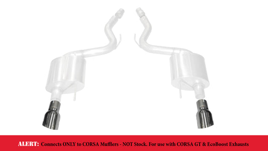 Corsa 2015-2025 Ford Mustang GT 3.0in Inlet / 4.5in Outlet Polished Tip Kit (For Corsa Exhaust Only)