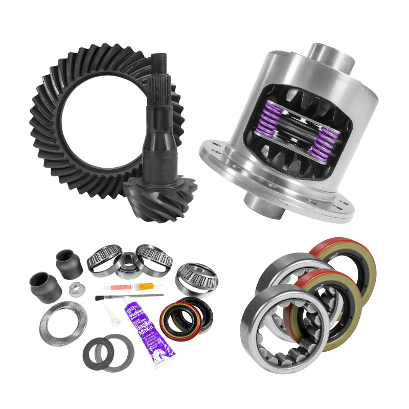 Yukon Gear 9.75in Ford 3.73 Rear Ring & Pinion Install Kit 34 Spline Positraction Axle Bearings