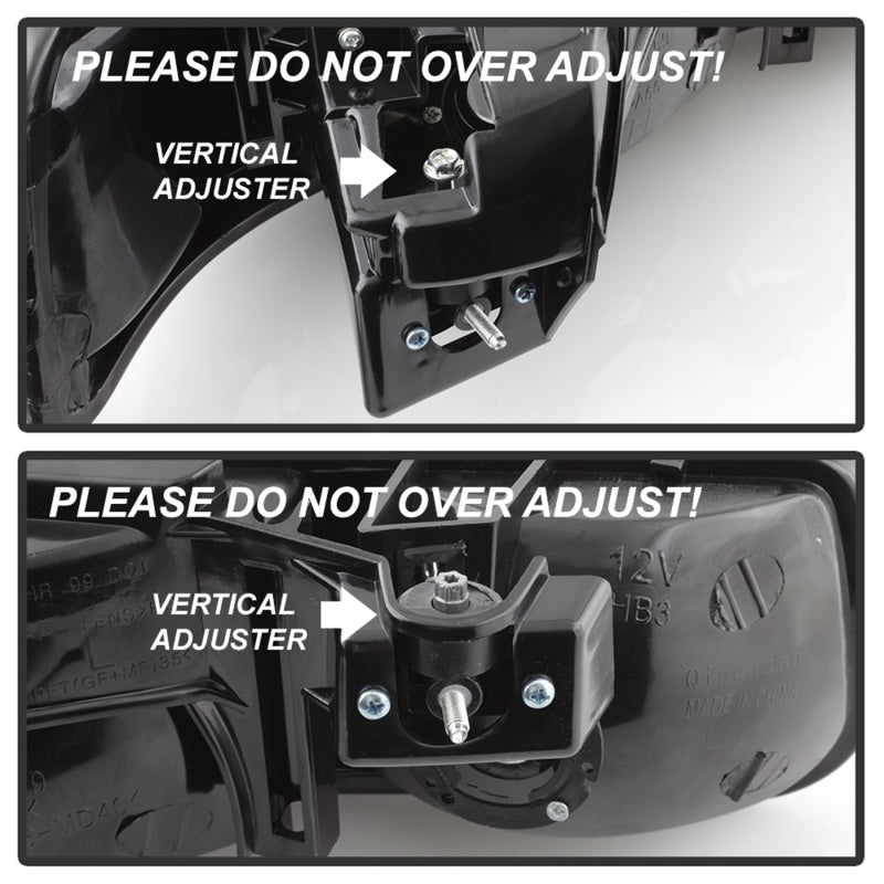 xTune Chevy Tahoe 00-06 Amber Crystal Headlights Black HD-JH-CSIL99-BK