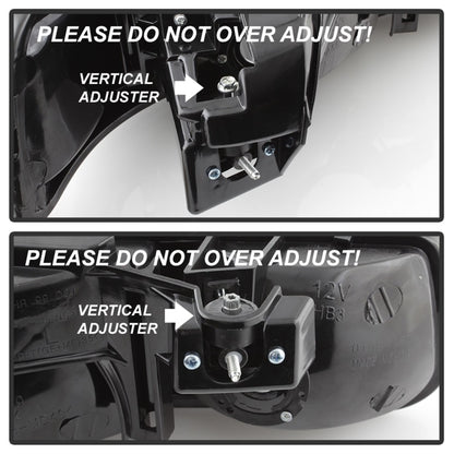 xTune Chevy Tahoe 00-06 Amber Crystal Headlights Black HD-JH-CSIL99-BK