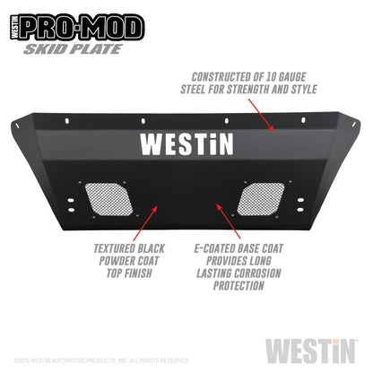 Westin 16-21 Toyota Tacoma Pro-Mod Skid Plate - Textured Black