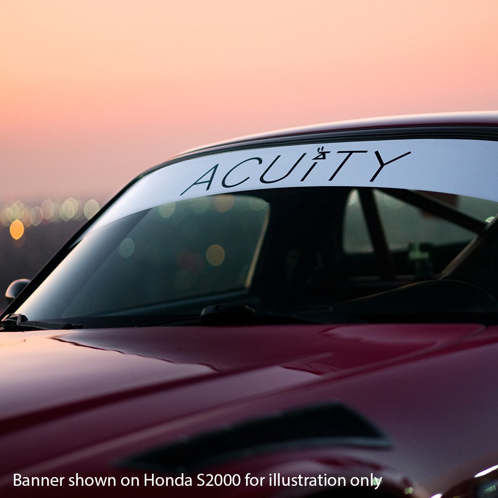 Acuity - Matte White Windshield Banner