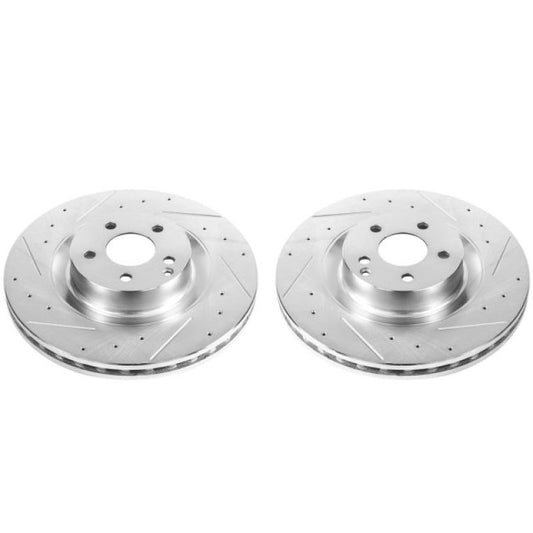Power Stop 09-14 Mercedes-Benz CL550 Front Evolution Drilled & Slotted Rotors - Pair