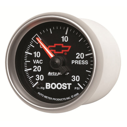 Autometer Sport-Comp II GM 52mm 30 PSI Mechanical Boost Vacuum Gauge