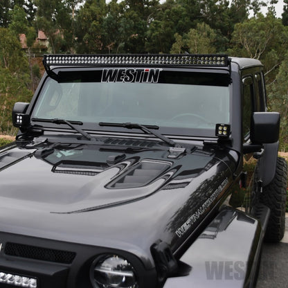 Westin 18-19 Jeep Wrangler Pillar LED Light Mount - Textured Black