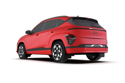 Rally Armor 2024 Hyundai Kona EV Black UR Mud Flap - Metallic Black Logo