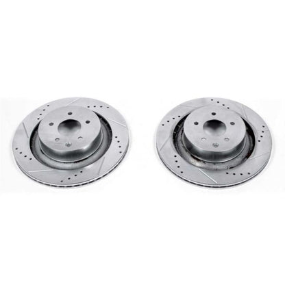 Power Stop 08-13 Infiniti G37 Rear Evolution Drilled & Slotted Rotors - Pair