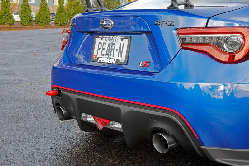PERRIN 13-25 Subaru BRZ / 13-20 Scion FRS & Toyota 86 / 22-25 GR86 Tow Hook Kit (Rear) - Red