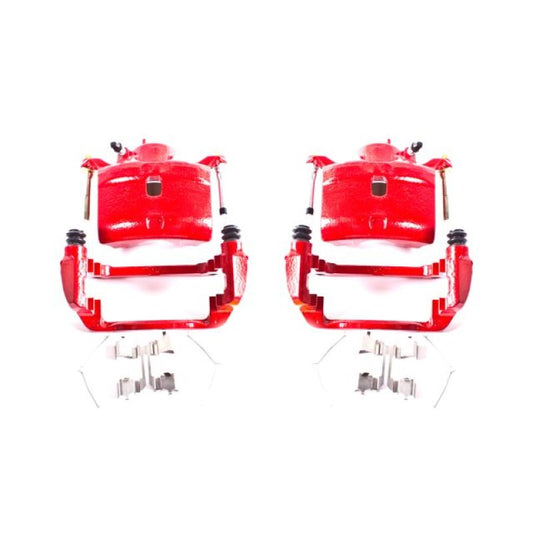 Power Stop 02-04 Honda CR-V Front Red Calipers w/Brackets - Pair