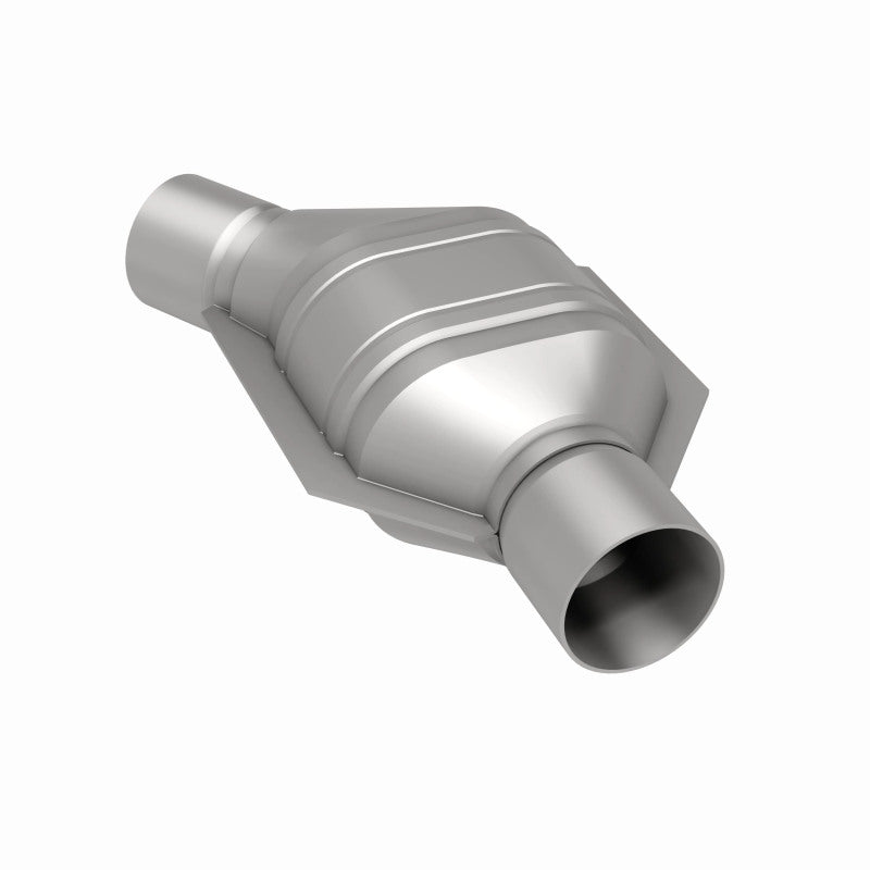 MagnaFlow Universal Catalytic Converter 2in Inlet/Outlet Angled Offset/Center Oval (California)