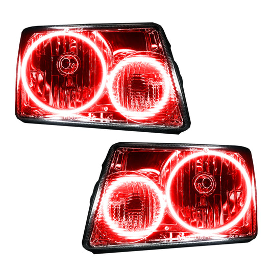 Oracle Lighting 01-11 Ford Ranger Pre-Assembled LED Halo Headlights -Red