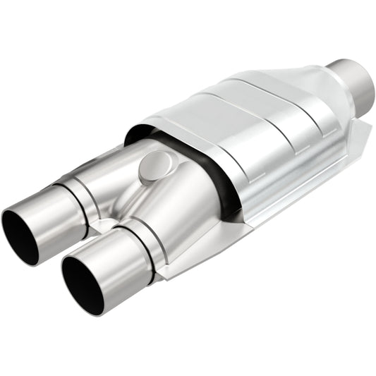 MagnaFlow Universal Catalytic Converter 2inch Inlet/2.5inch Outlet Dual/Single Oval Shape
