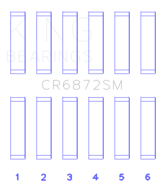 King Engine Bearings Toyota 1GR-FE Connecting Rod Bearing Set - Size STD