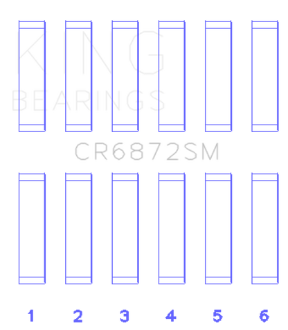 King Engine Bearings Toyota 1GR-FE Connecting Rod Bearing Set - Size +.25mm