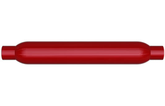 MagnaFlow Muffler Red Pack Series Glasspack 3.5in Rd 12in Body Length 1.75in/1.75in Inlet/Outlet