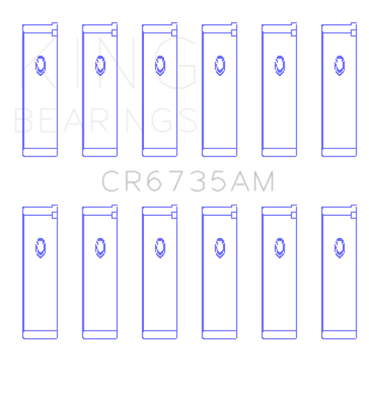 King Engine Bearings Mitsubishi 6G74 3000GT/Dodge Stealth (Size 0.75) Performance Rod Bearing Set