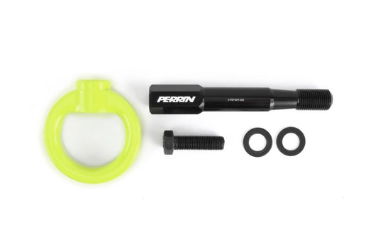 PERRIN 15-17 Subaru WRX & STI / 13-17 Crosstrek / 12-16 Impreza Tow Hook Kit (Front) - Neon Yellow
