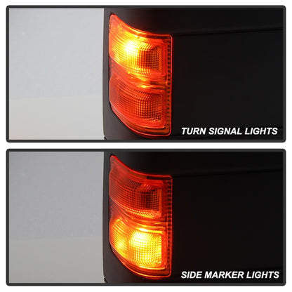 xTune Ford Superduty 99-14 Manual Extendable Manual Adjust Mirror Amber- Right MIR-FDSD08S-MA-AM-R