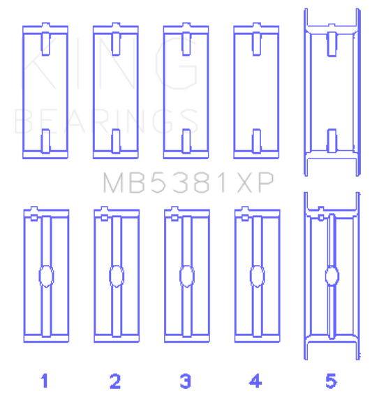 King Engine Bearings Holden 253/308CI 5.0L/5.7L (Size .010) Main Bearing Set