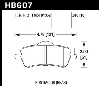 Hawk 13-15 Chevy Caprice Street HPS 5.0 Rear Brake Pads
