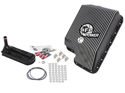 aFe Transmission Pan (Black); Ford Diesel Trucks 03-10 V8-6.0/6.4L (td)