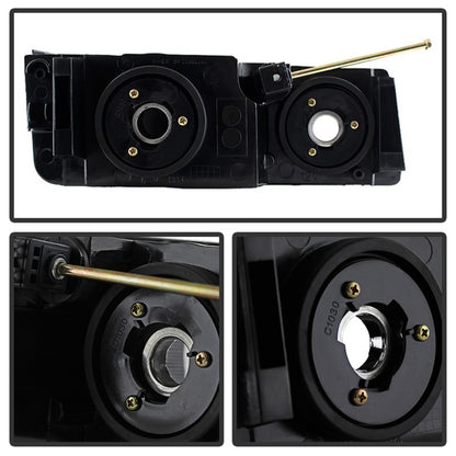 xTune Chevy Avalanche w/ Body Cladding Only 02-06 OEM Headlights - OEM (Black) HD-JH-CAVA02-AM-BK