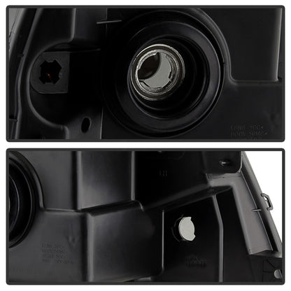 xTune Ford F150 04-08 Amber Crystal Headlights Black Smoked HD-JH-FF15004-AM-BSM