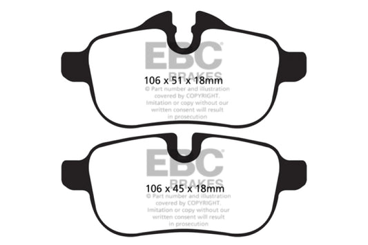 EBC 09+ BMW Z4 3.0 (E89) Greenstuff Rear Brake Pads