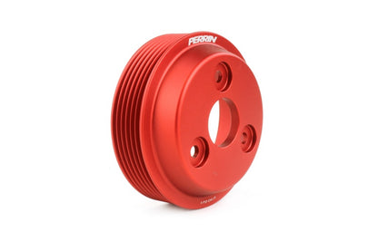 PERRIN 15-21 Subaru WRX / 18-20 Crosstrek / 14-18 FXT Lightweight Water Pump Pulley - Red
