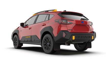 Rally Armor 24-26 Subaru Crosstrek (Wilderness Only) Black UR Mud Flap W/White Logo No Drilling Req
