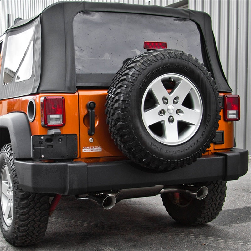 MBRP 07-14 Jeep Wrangler/Rubicon 3.6L/3.8L V6 Axle-Back Dual Rear Exit Aluminum Performance Exhaust