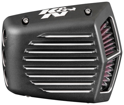 K&N Street Metal Intake System for 01-16 Harley-Davidson Softail/Dyna - Shaker Black