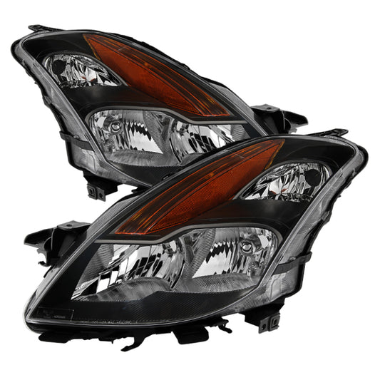 Xtune Nissan Altima Coupe 08-09 Halogen Only OEM Headlights Black HD-JH-NA08-2D-BK
