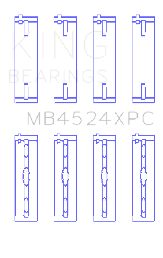 King Engine Bearings Nissan VR38DETT (Size .026) pMaxKote Performance Main Bearing Set