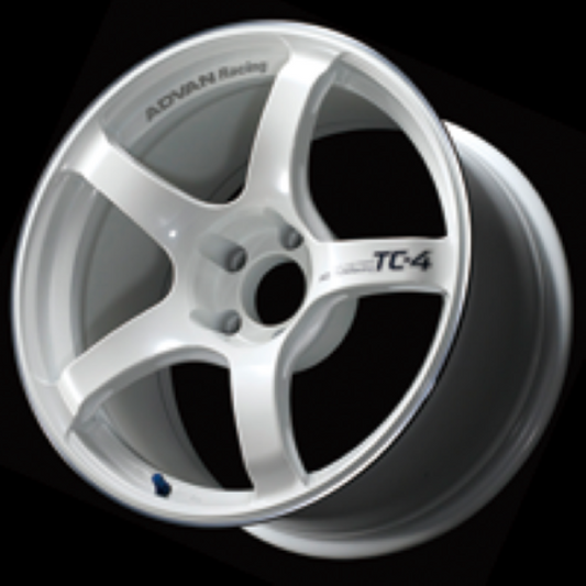 Advan TC4 17x7.5 +45 5x100 Racing White Metallic and Ring Wheel