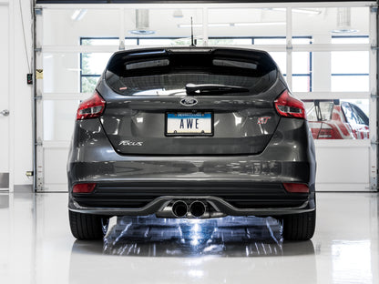 AWE Tuning Ford Focus ST Touring Edition Cat-Back Exhaust - Non-Resonated - Chrome Silver Tips
