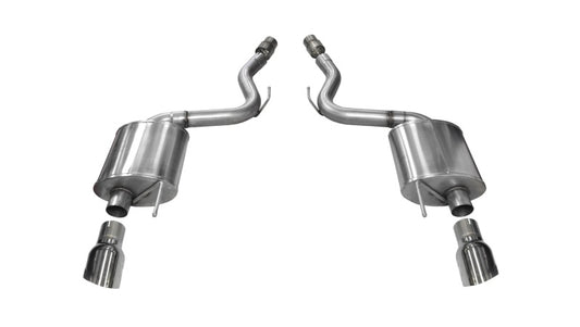Corsa 2015 Ford Mustang GT 5.0 3in Axle Back Exhaust Polish Dual Tips (Touring)