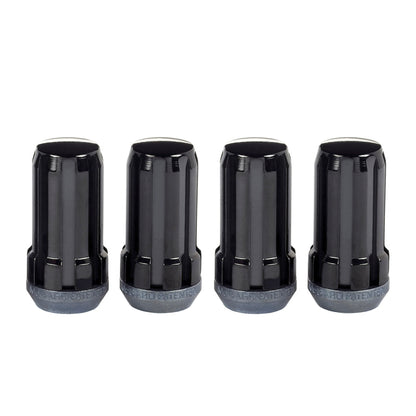 McGard SplineDrive Lug Nut (Cone Seat) 1/2-20 / 1.60in. Length (4-Pack) - Black (Req. Tool)