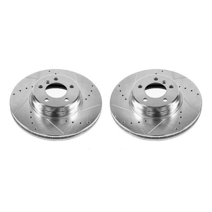 Power Stop 03-05 Land Rover Range Rover Front Evolution Drilled & Slotted Rotors - Pair