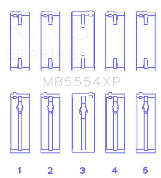King Engine Bearings Toyota 3SGTE (Size STDX) Performance Main Bearing Set