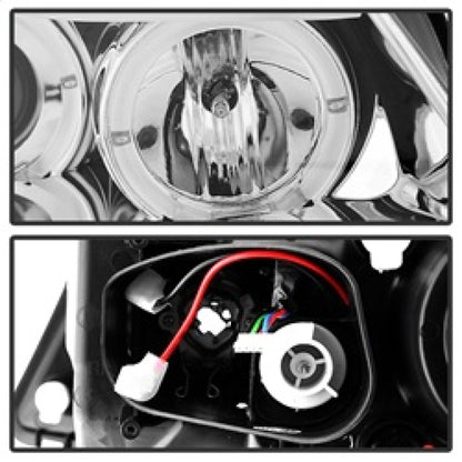 Spyder BMW E90 3-Series 06-08 Projector LED Halo Amber Reflector Rplc Bulb Chrm PRO-YD-BMWE9005-AM-C