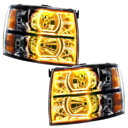 Oracle 07-13 Chevrolet Silverado SMD HL - Black - Square - ColorSHIFT w/ BC1 Controller