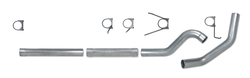 Diamond Eye KIT 4in Catback MFLR RPLCMENT PIPE Single AL: 2004.5-2007.5 DODGE CUMMINS 600