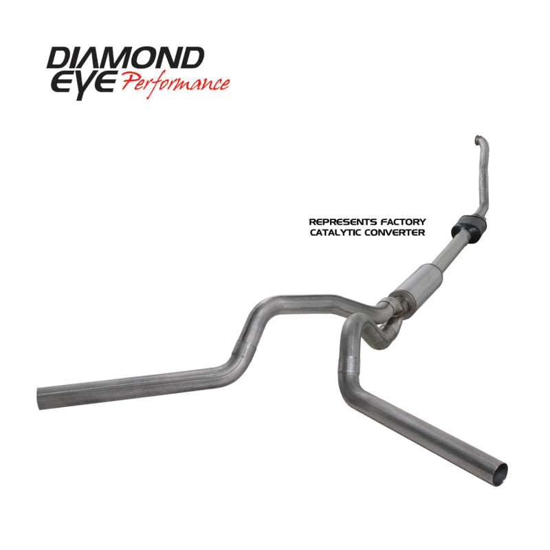 Diamond Eye KIT 4in Turbo Back DUAL SS: 94-97 FORD 7.3L F250/F350 PWRSTROKE NFS W/ CARB EQUIV STDS