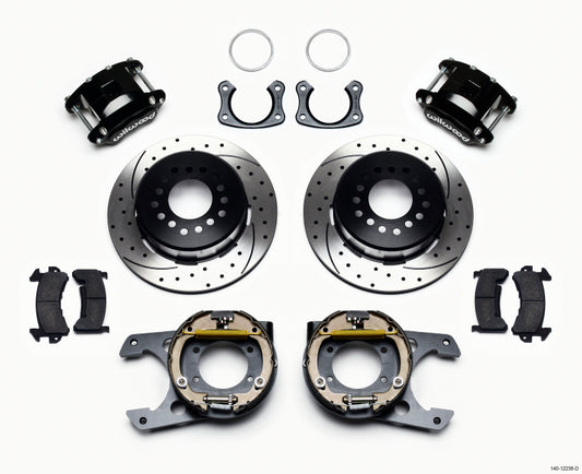 Wilwood D154 P/S Park Brake Kit Drilled New Big Ford 2.50in Off Staggered Mount