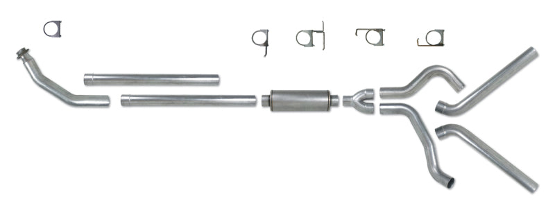 Diamond Eye KIT 4in Turbo Back DUAL AL: 94-02 DODGE CUMMINS 5.9L