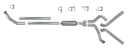 Diamond Eye KIT 4in Turbo Back DUAL AL: 94-02 DODGE CUMMINS 5.9L