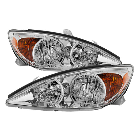 xTune Toyota Camry 2002-2004 OEM Style Headlights -Chrome HD-JH-TCAM02-AM-C