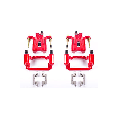 Power Stop 05-12 Nissan Pathfinder Rear Red Calipers w/Brackets - Pair